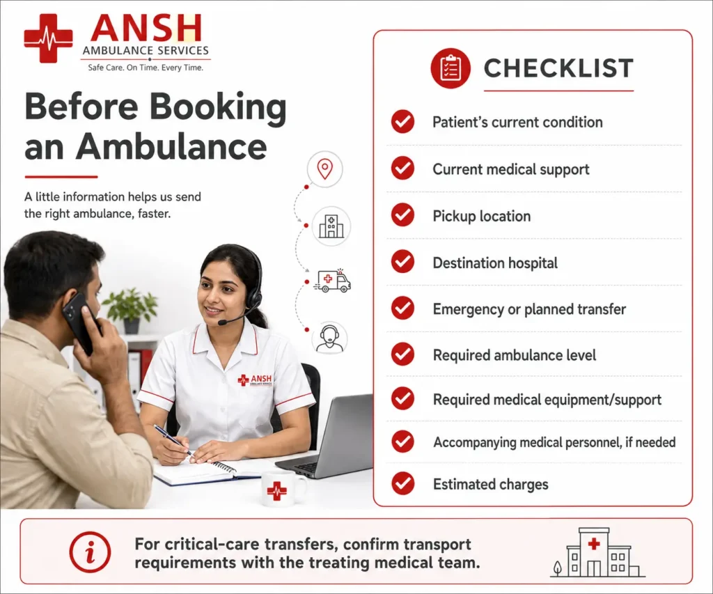 Before Booking an Ambulance Checklist